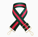 Green + Red Stripe Crossbody Strap